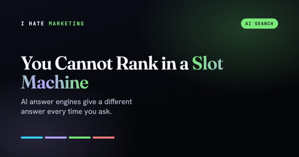 You Cannot Rank in a Slot Machine